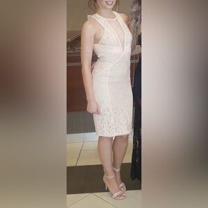 Elegant Lace Dress in Light Pink